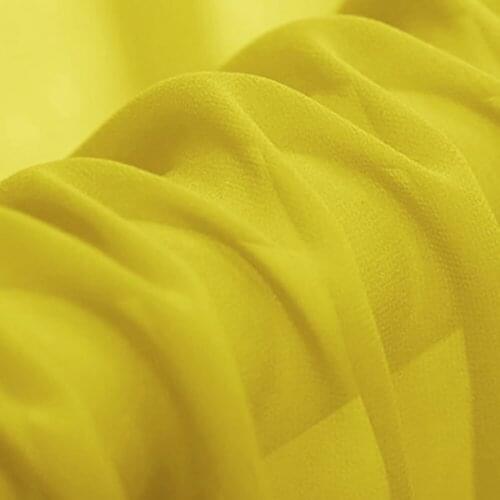 SILK GEORGETTE 114cm width 8momme/100% Pure Silk Georgette Fabric Manufacturer Direct Sale Free Shipping Yellow NO 35