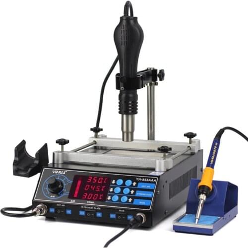 BGA hot air desoldering station 853AAA hot air gun soldering iron preheating station BGA rework station