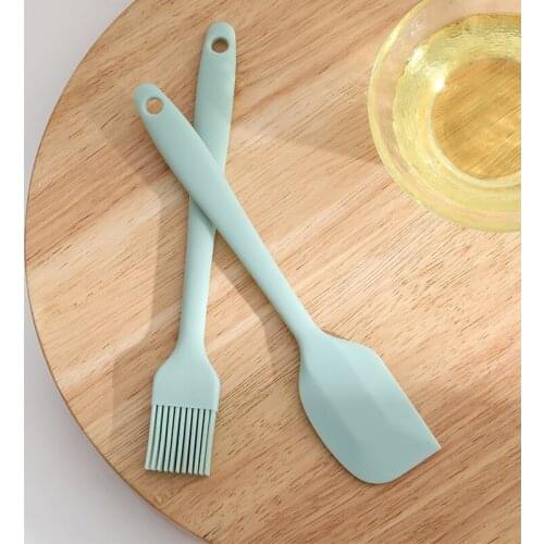 High Temperature Resistant Silicone Oil Brush Suit Household Barbecue Brush Kitchen Cake Cream Baking Integrated Small Scraper