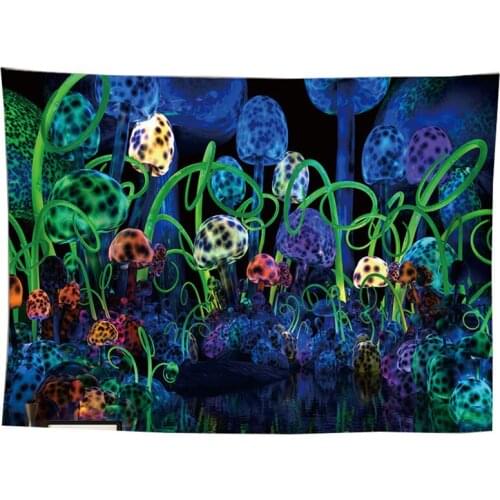 Trippy tapestry mushroom wall fabric blanket bedroom backdrop wall decor tapiz pared tela