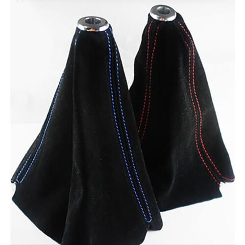Universal Suede Leather Manual Gear Shift Knob Boot Racing Car Gear Shift Knob Cover Collars