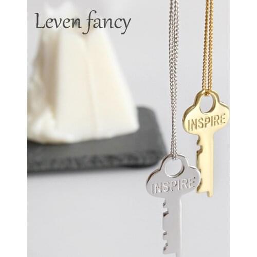 Designer Inspired 925 Sterling Silver Hand Stamped Key To God Necklace Motivational Jewelry Inspirational Pendant Key Necklaces