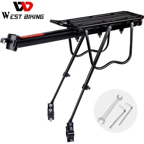 Deemount Bicycle Luggage Carrier Cargo Rear Rack Shelf Cycling Seatpost Bag Holder Stand for 20-29 inch bikes with Install Tools