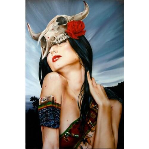 High quality Oil painting Canvas Reproductions Let it bleed by Brian M.Viveros Painting hand painted