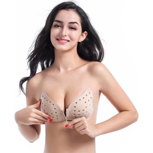 Women Underwear Invisible Backless Strapless Brassiere Deep Cleavage Angel Wedding Free Wing Shape Bra