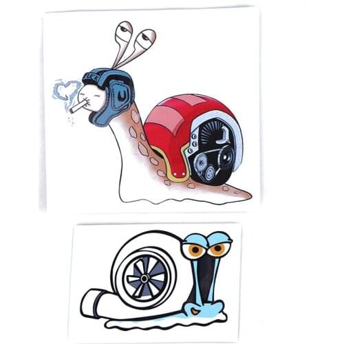 1pc Funny Snail Turbo Stickers Vinyl Motorcross Car Decal Reflective Stickers