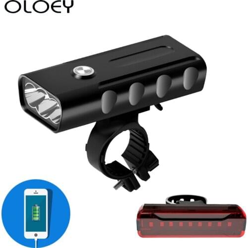 3 Modes Bike Mountain Bike T6 LED Headlight Rechargeable Waterproof Cycling Front Light Outdoor Fishing Camping Light 5200mAh