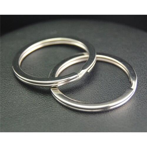 5pcs Silver Color Metal Key Holder Split Rings Unisex Keyring Keychain Keyfob Accessories 30mm A2057