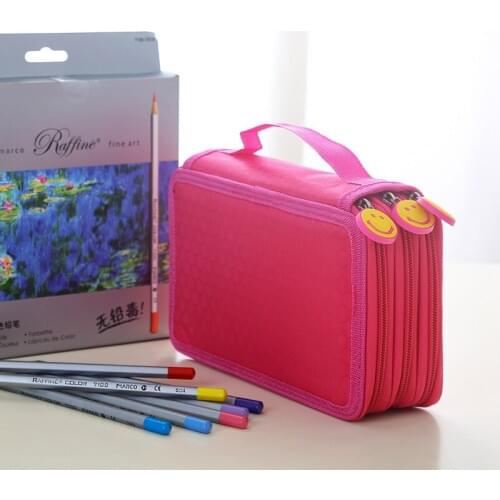 52 Holders Painting Stationery Organizer Art Pen Storage Bag Pouch 3 Layer School Pencil Case Large Capacity Student Pencil Case