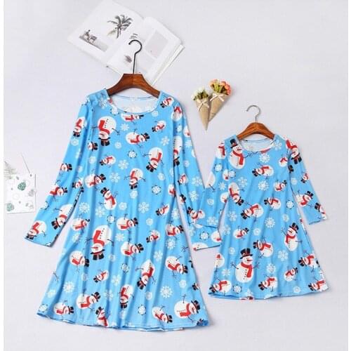 ALEXUS WHITE Matching Dresses For Mom And Daughter