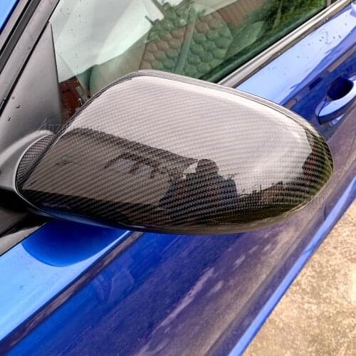 Car Mirror Cover For Audi A6 C7 S6 RS6 2013+ Carbon black and bright black Rearview Mirror Cover Protection Cap Car Styling