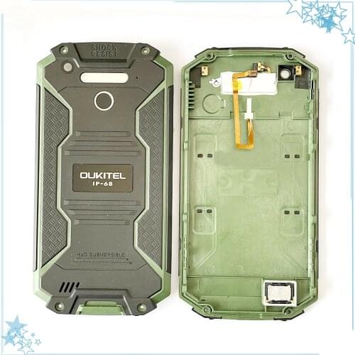 For Oukitel K10000 Max Battery Cover Hard Bateria Protective Back Cover Phone Replacement Part with Fingerprint Flex Cable
