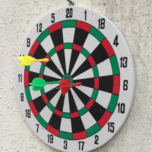 1 Set Double Sided Hanging Dart Target Game Board Double Sided Dart Board Dart Game Set Safety Kids Adults Toy Relieve Stress