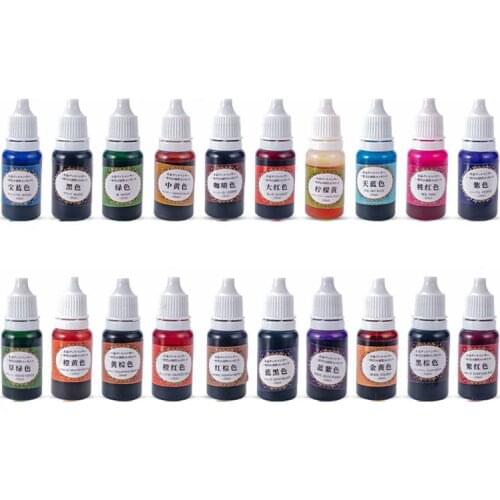 Epoxy & UV Resin Pigment Universal Resin Dye Super Concentrated Translucent Epoxy Pigment Resin Colorant Crafts 20 Color