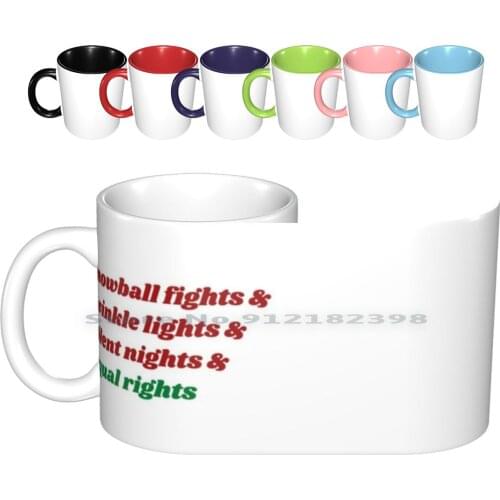 And To All , Equal Rights! Ceramic Mugs Coffee Cups Milk Tea Mug Christmas Equal Rights Holiday Social Activism Lgbtq Black