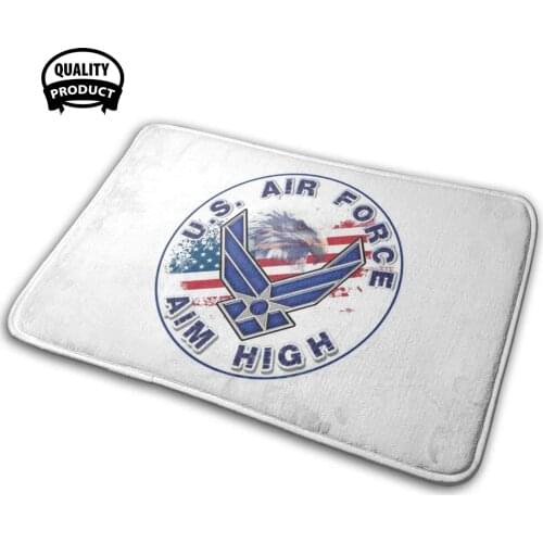 U S Air Force Aim High Logo With Flag And Eagle Soft Interesting Room Goods Rug Carpet Us Air Force United States Air Force