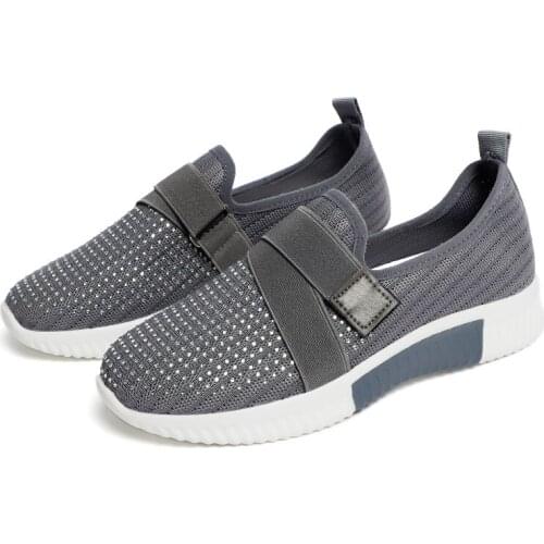 Womens Flats Mesh Vulcanized Shoes Woman Outdoor Women Casual Shoes Breathable Sneakers Ladies Slip On Female