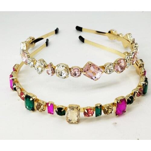 Handmade Fashion Crystal Hairband Headband Women Girls Hair Head Hoop Bands Accessories For Children Hairband Scrunchy Headdress