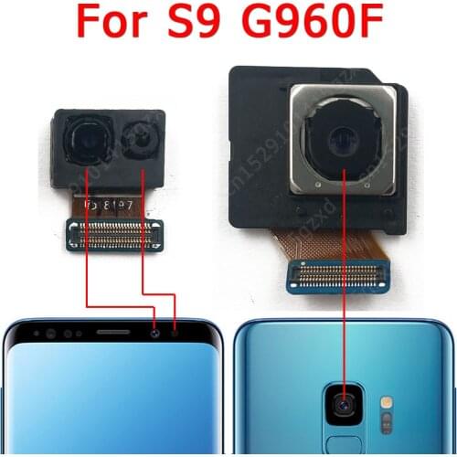 Original For Samsung Galaxy S9 G960F Front Rear View Back Camera Frontal Main Facing Camera Module Flex Replacement Spare Parts