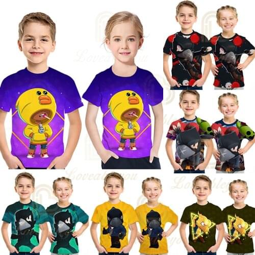 Summer New 4T To 14T Shooting Game Game T-shirt 3D Printed Boy Girl Funny T-shirts Costume Children Clothing Kids Tees Baby