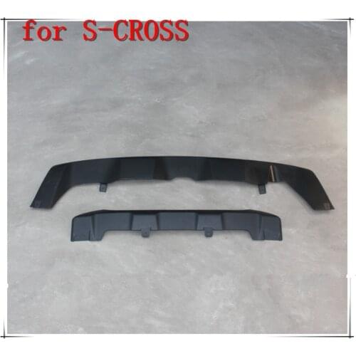 Black ABS Original Product Front+Rear bumper cover trim Baffle lower guard Car accessories For Suzuki S-Cross 2014 2015 2016
