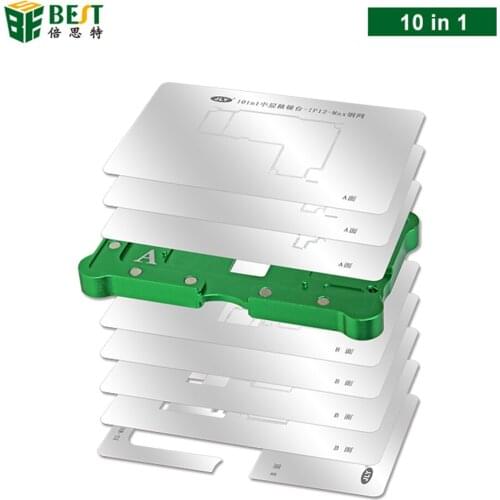 10 In 1 Middle-Level Positioning Tin Planting Platform for iPhone X XS MAX 11 Pro Max 12 Pro Max 12 Mini For Mobile Repair