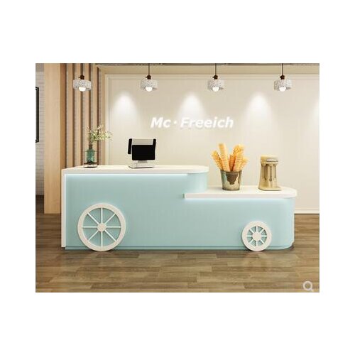Paint front desk, kindergarten bar counter, early education center reception desk, simple beauty salon cashier counter