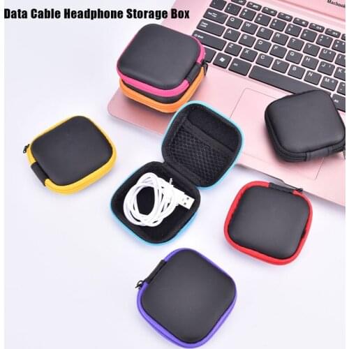 Mini Portable Earphone Bag Coin Purse Headphone USB Cable Case Storage Box Wallet Carrying Pouch Bag Earphone Accessories EVA