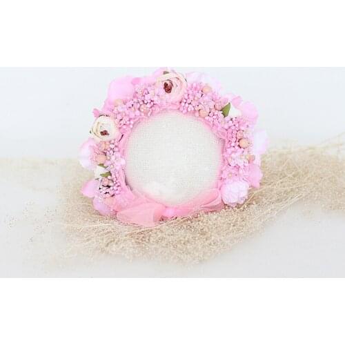 Newborn Floral Hat Baby Girl Flower Gift Bonnet Newborn Photography Props