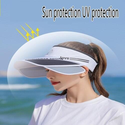 Unisex Retractable Sun Hat Summer Sunscreen Empty Top Hat Riding Outdoor Sports Hat Sunscreen Sun Hat Beach Hat Fishing Hat