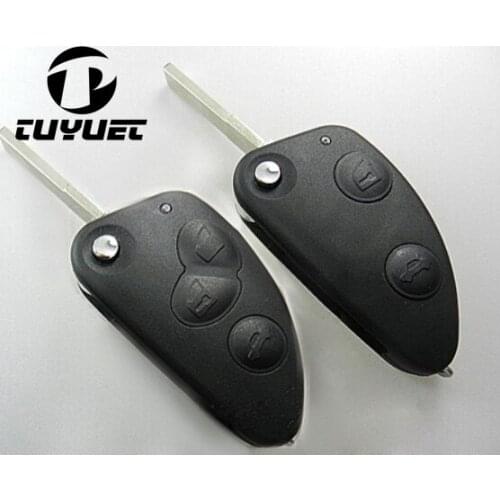 2 3 Buttons Folding Flip Remote Key Shell for Alfa Romeo 147 156 166 GT Car Key Blanks Case