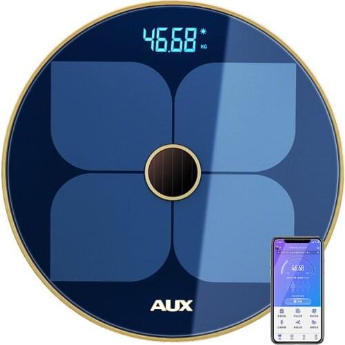 Light energy charging precision body fat monitors intelligent LED screen weight manager fashion household data analyzer