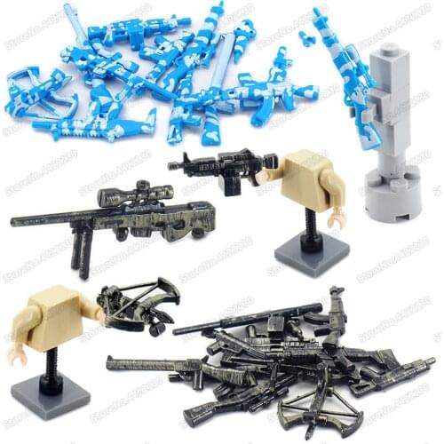 Military Weapons Building Block Figures Equipment Diy Land And Sea Army Camouflage Special Gun Model WW2 Moc Christmas Gift Toys