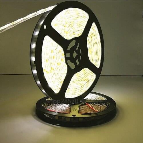 High Bright 1/2/3/4/5m 5050 Flexible LED Strip light 12V 60LEDs/m ip65 Waterproof Holiday LED Tape Ribbon Light Car Lamp