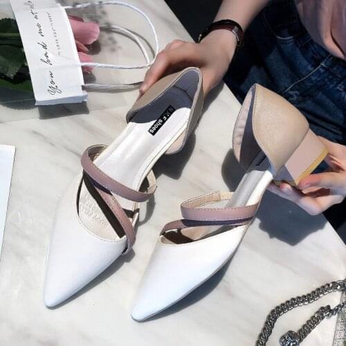 Ins Hot New 2021 Fine Heel Heel Sandals Pointed Toe Mesh Slingback Sandals For Women Party Shoes Shoes Elegant Pumps Shoes