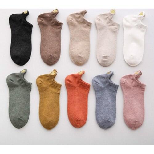 New Spring 4 Pairs Fashion Socks Woman 2021 Ankle Girls Cotton Color Novelty Women Fashion Cute Heart Casual Funny Sock Autumn