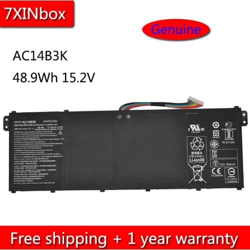 7XINbox 48.9Wh 15.2V AC14B3K Laptop Battery For Acer Aspire R 11 R3-131T R5-571T R5-571TG S14 Swift 3S F314-51 CB3-511 CB3-531