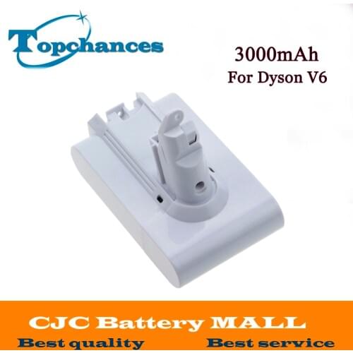 High Quality 21.6V 3000mAh Li-ion Replacement Battery For Dyson V6 DC58 DC59 DC61 DC62 Vacuum Cleaner (White Color)