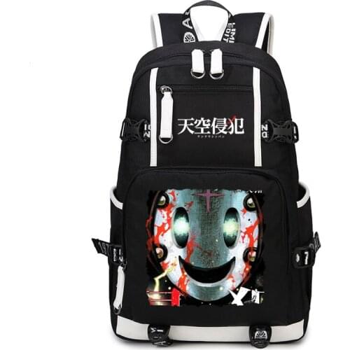 Anime High-Rise Invasion Honjo Yuri Backpack School Bags For Teenage Girls high-quality Cosplay Masked man oxford Travel Bag