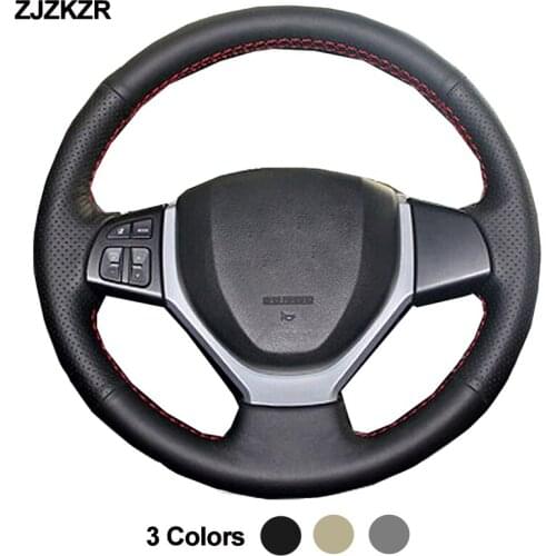 Car Auto Steering-Wheel Cover For Suzuki Swift 2011- 2017 Vitara 2015 -2019 Celerio 2015- 2019 SX4 S-CROSS Volant 2012 2013 2014