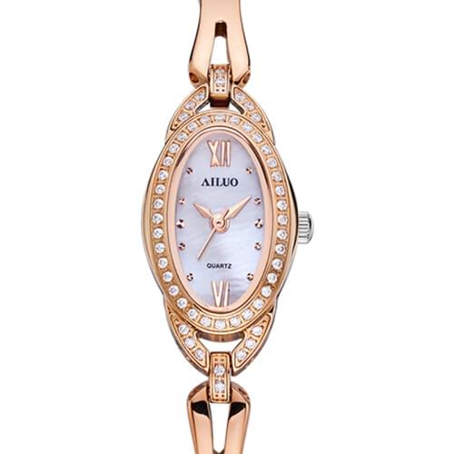 France Luxury Brand AILUO Womens Watches Japan MIYOTA Quartz Diamond Sapphire Watches Ladies Bracelet Wristwatches A7117