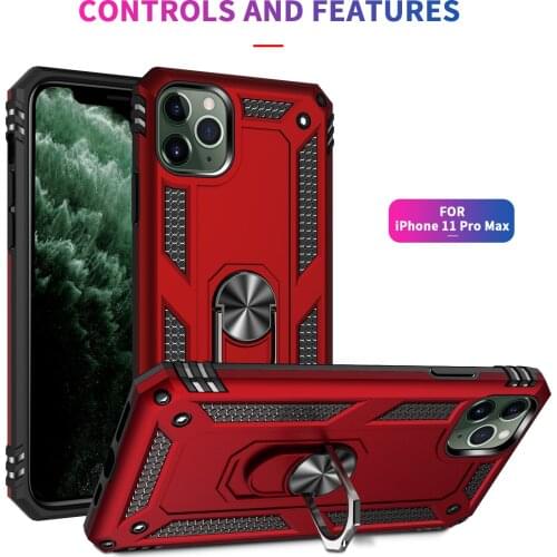 For Apple iphone 11 Pro Max Case Hard With Stand Armor shockproof Back Cover Case for iphone 5 SE 5S 6 6S 7 8 Plus XS Max XR