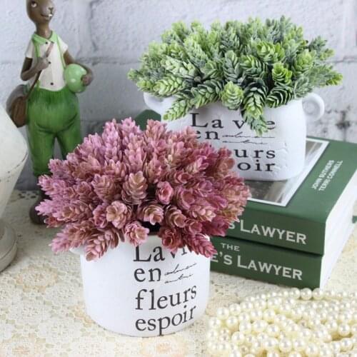 DIY Flower Artificial plant Pineapple grass leaves bonsai Plastic decoration Green accessories plant