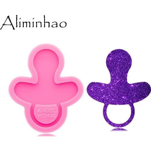 DY0296 Shiny Baby bottle Keychain Silicone Mold - Crafts Epoxy - Fondant Sugar Craft Resin Molds - DIY Jewelry Mold