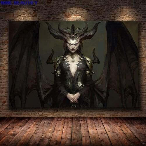 2021 Game Poster Diablo IV HD Lilith Dormitory Home Apartment Decoration Painting Bedroom Wall Stickers Canvas Poster Paintings