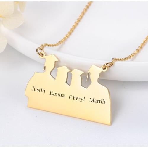 MYDIY Stainless Steel Personalized Name Letter Necklace For Doctor Unique Jewelry Graduation Gift Customized Couple Necklace