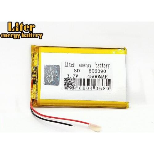 3.7v 606090 4500mAh polymer lithium battery li-ion rechargeable battery With PCB For GPS Tablet DVD PAD MID Camera Power Bank