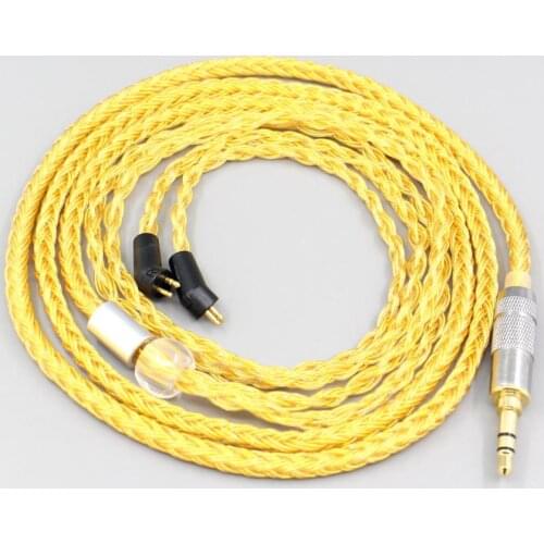 LN007377 16 Core OCC Gold Plated Braided Earphone Cable For Etymotic ER4B ER4PT ER4S ER6I ER4 2pin