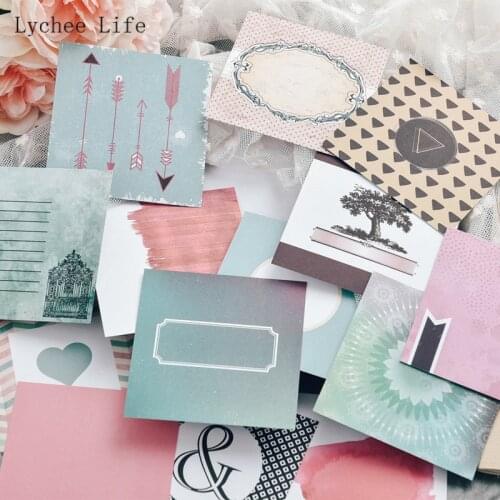 Lychee Life 12Sheets Simple Single Sided Scrapbooking Pads Paper 10x10cm Origami Art Background Diy Diary Paper Card Making