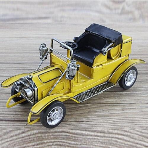 Metal Crafts Retro Nostalgic Metal Classic Car Model Desktop Decoration Creative Domestic Ornaments